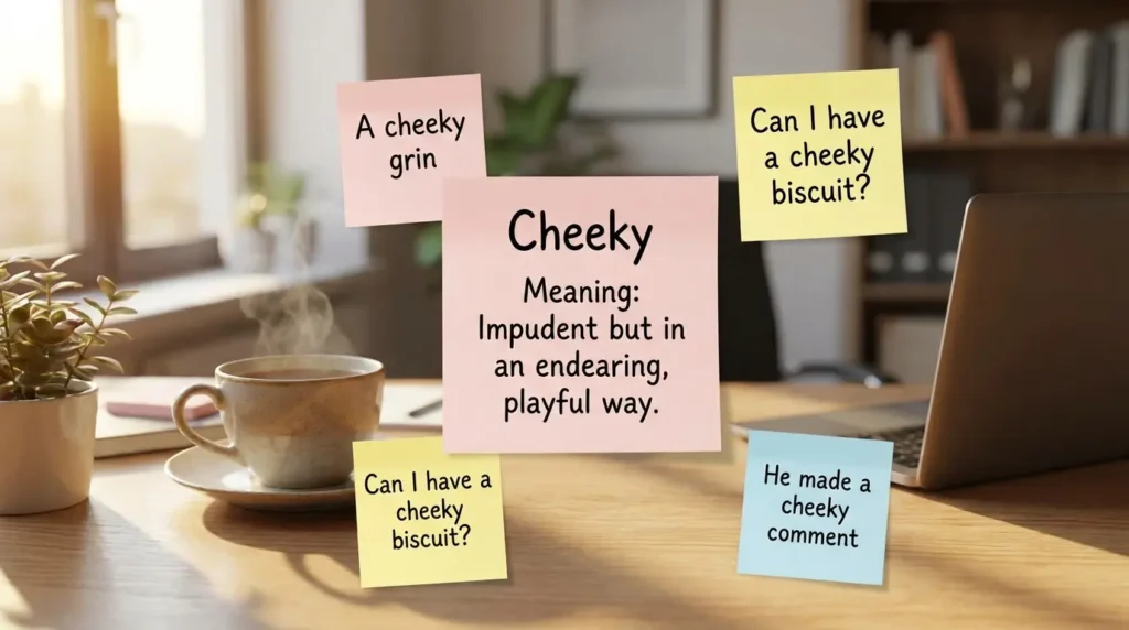 Examples of "Cheeky" in a Sentence