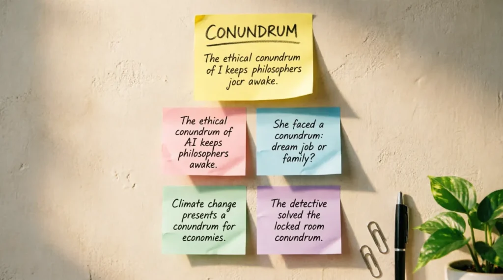 Examples of "Conundrum" in a Sentence