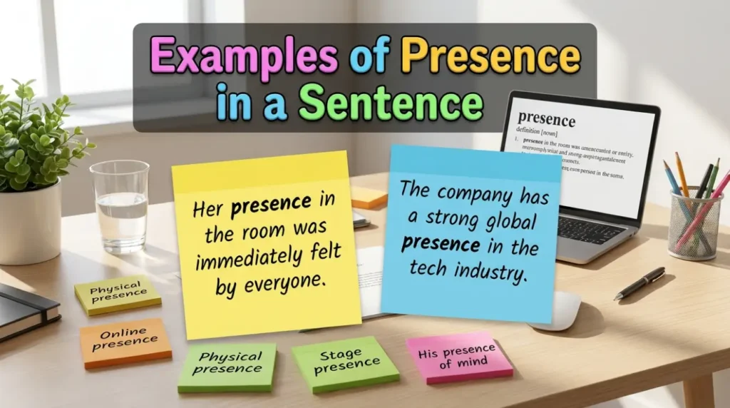 Examples of "Presence" in a Sentence