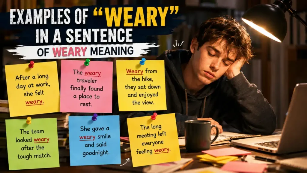 Examples of "Weary" in a Sentence