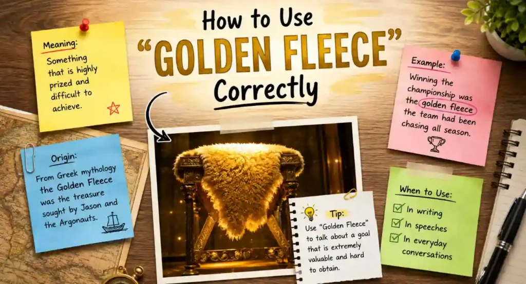How to Use "Golden Fleece" Correctly