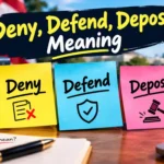 “Deny Defend Depose” Meaning