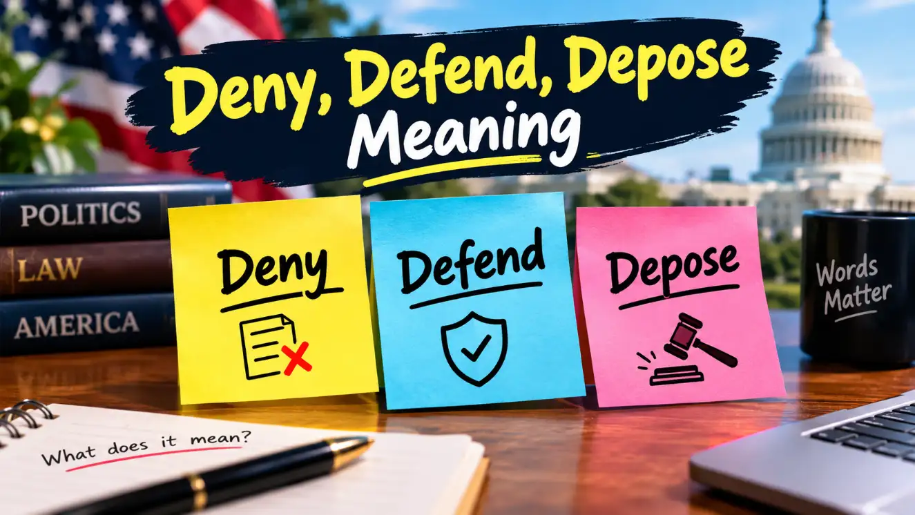 “Deny Defend Depose” Meaning