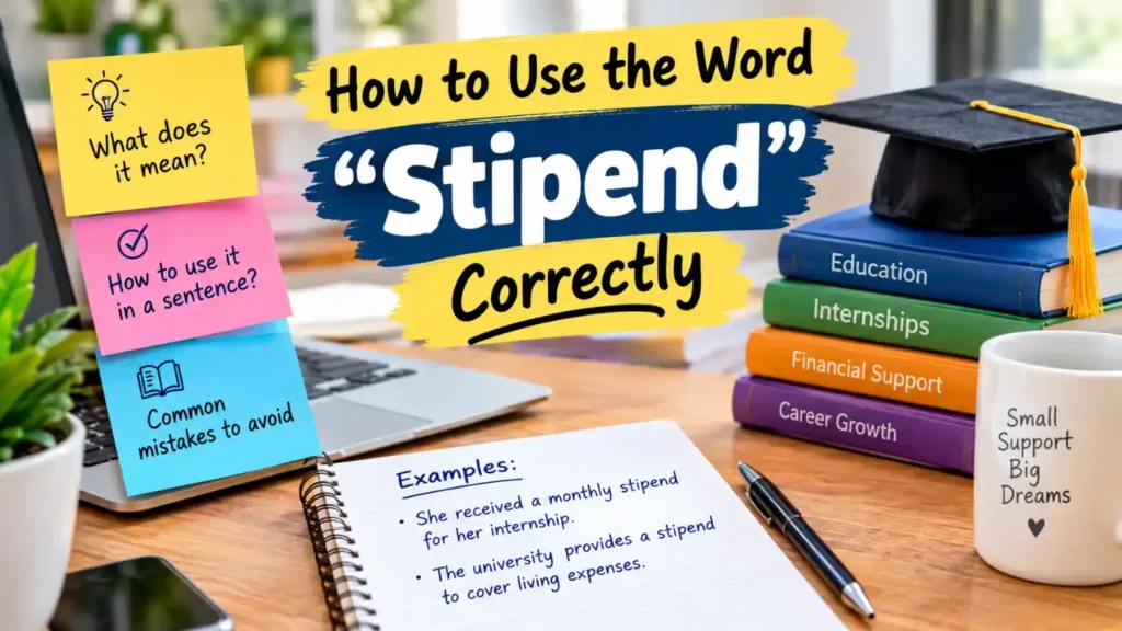 How to Use the Word "Stipend" Correctly